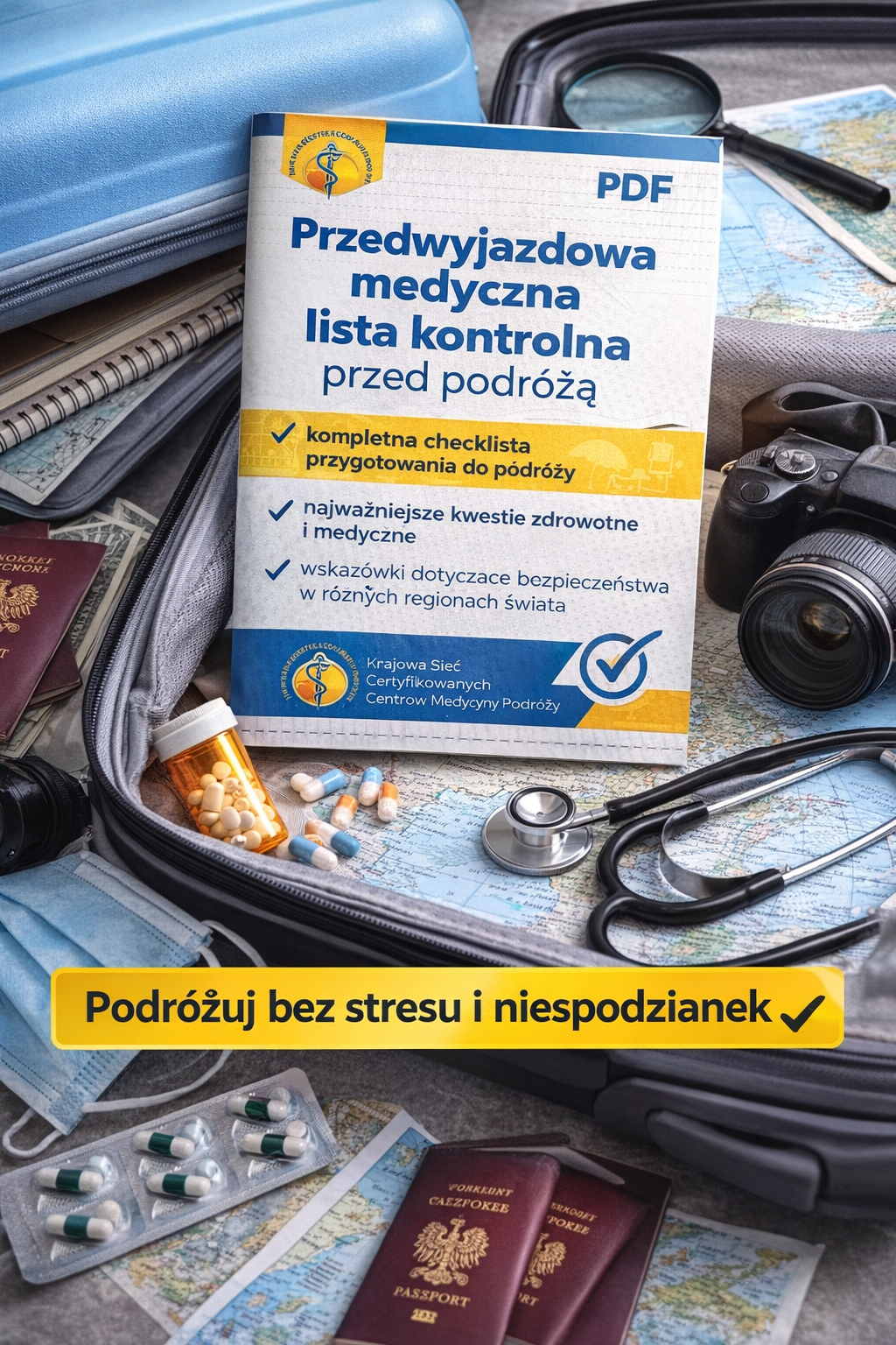 Przedwyjazdowa medyczna lista kontrolna przed podróżą